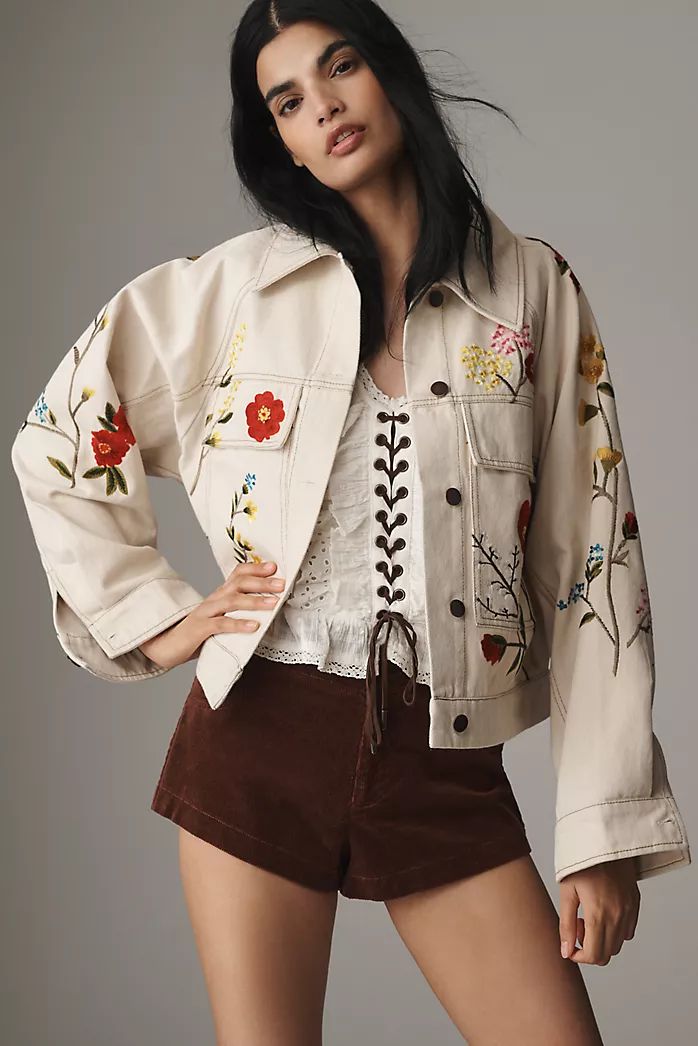 Cream Denim Jacket